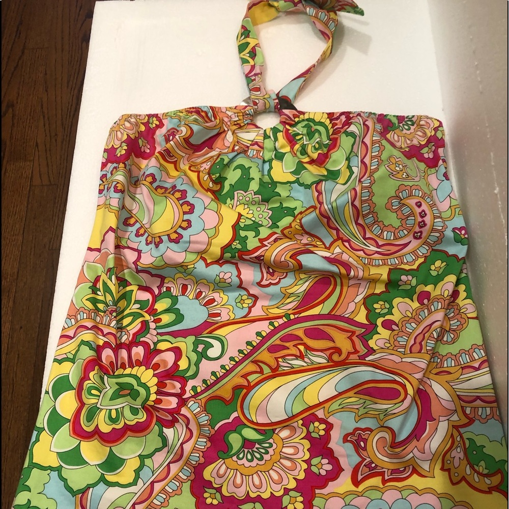 Melly M Sleeveless Top with removable tie around the neck! Size 8. EUC!